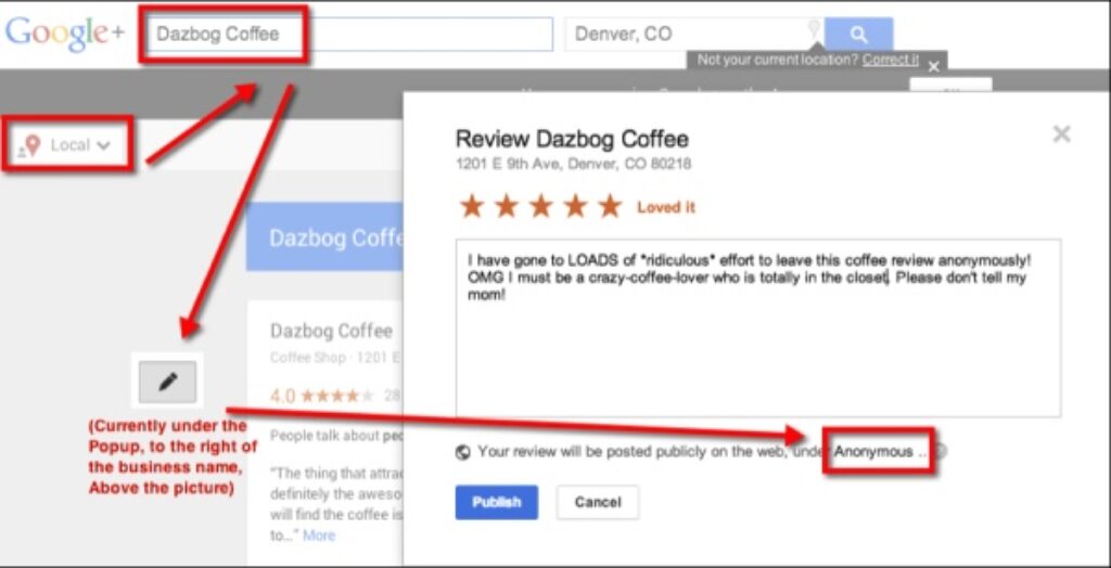 How to leave anonymous name google review